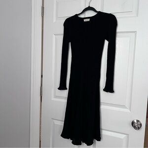 Roolee Elegant Black Long Sleeve Dress